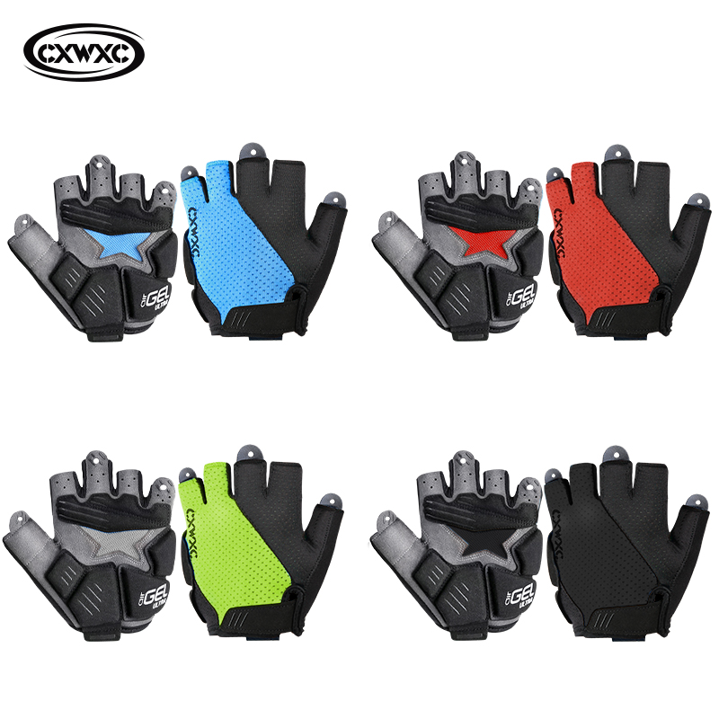Spearfishing Glove - Cxwxc-超厚手のジェルパームパッド,マウンテンバイクおよびロードバイク用のハーフフィンガーミトン,ハイキング,釣り,登山用の耐衝撃スポーツグローブ