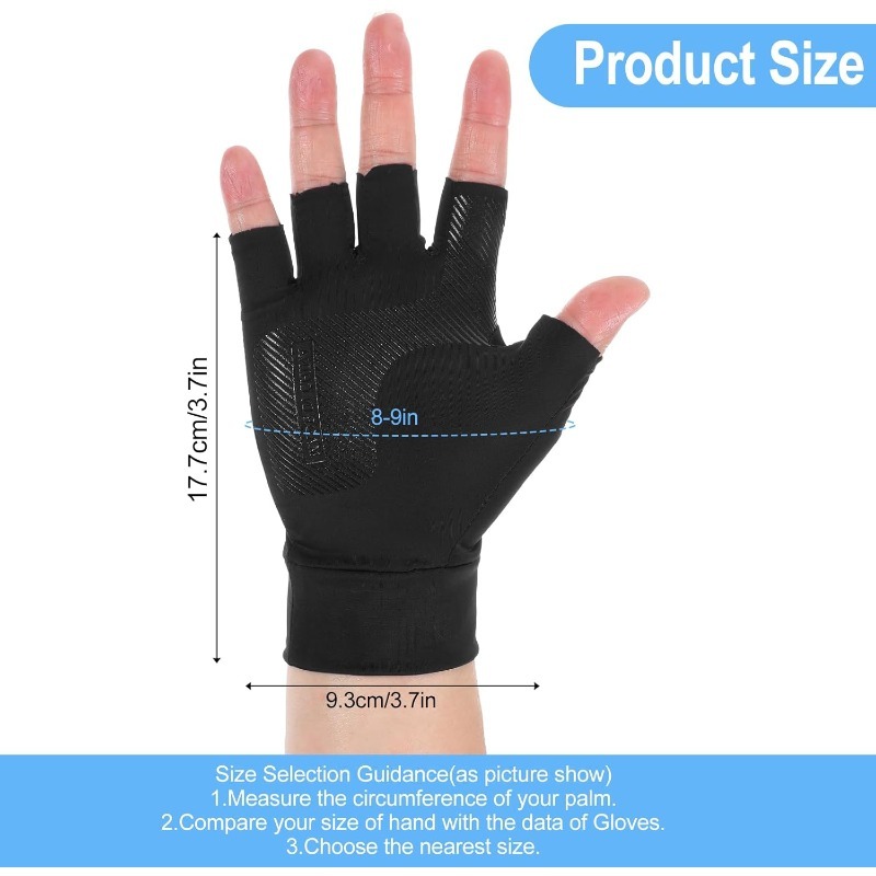 1 ペアユニセックスアイスシルク日焼け防止ハーフフィンガーグ - Spearfishing Glove のレビューと価格