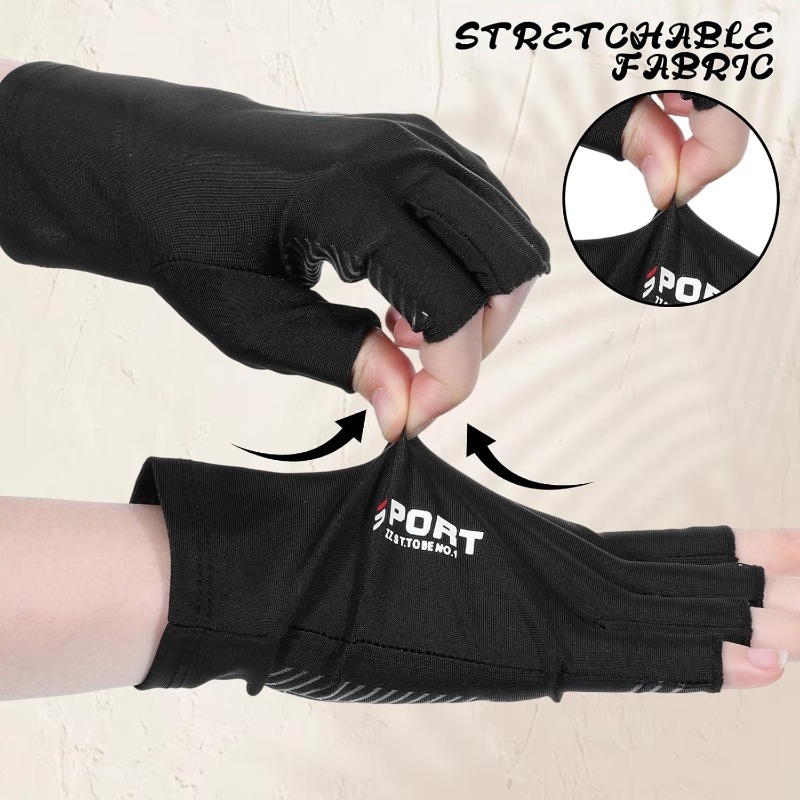 1 ペアユニセックスアイスシルク日焼け防止ハーフフィンガーグ - Spearfishing Glove のレビューと価格