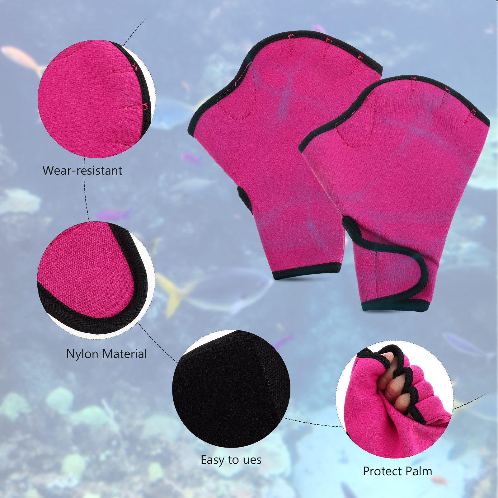 男女兼用スキューバグローブ1組 ナイロン製スイムグローブ ウ - Aquatic Sports Scuba のレビューと価格