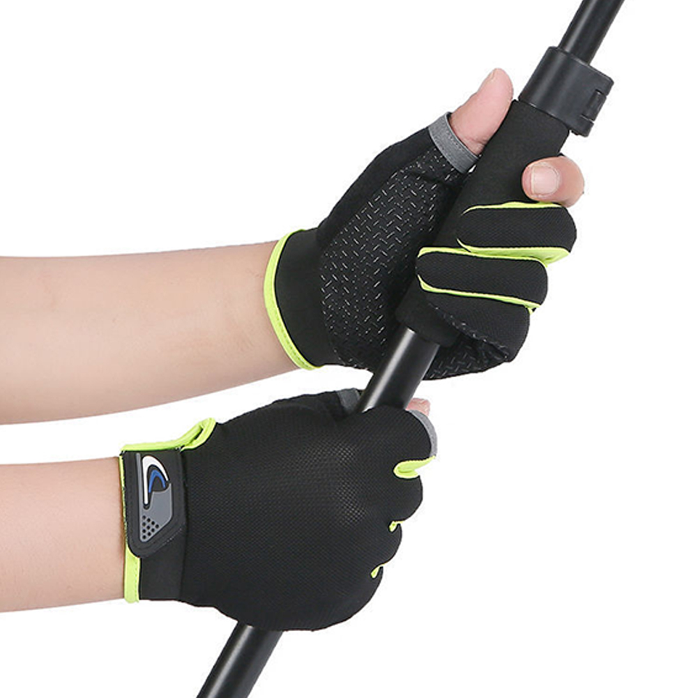 夏の男性釣り手袋女性 2 本指カット男性タッチスクリーン釣り - Spearfishing Glove のレビューと価格