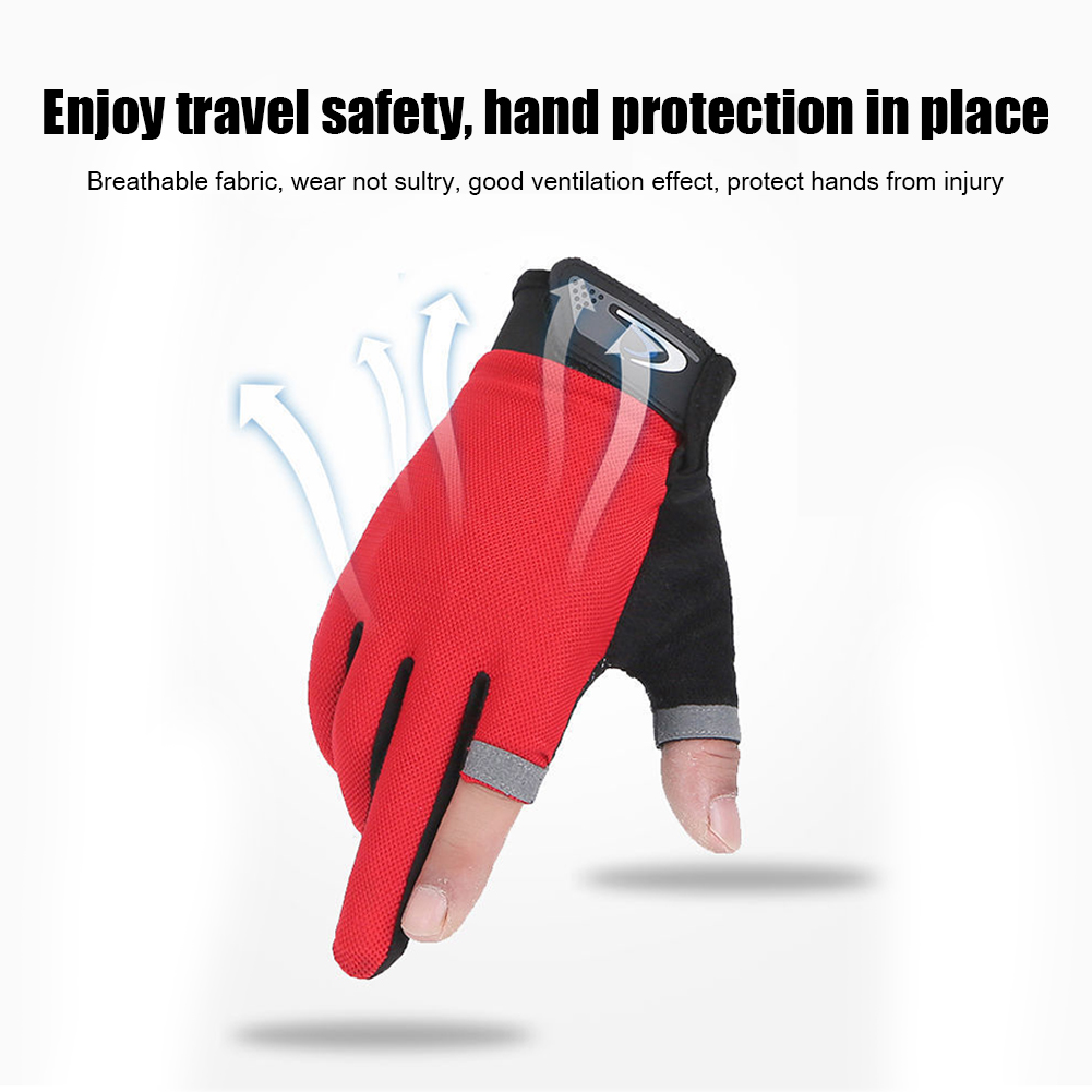 夏の男性釣り手袋女性 2 本指カット男性タッチスクリーン釣り - Spearfishing Glove のレビューと価格
