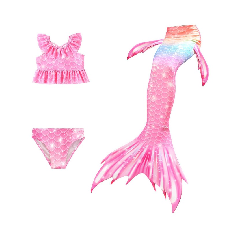 女の子マーメイドテールコスプレ衣装ビーチ水着プリンセススタイ - Aquatic Sports Wear のレビューと価格
