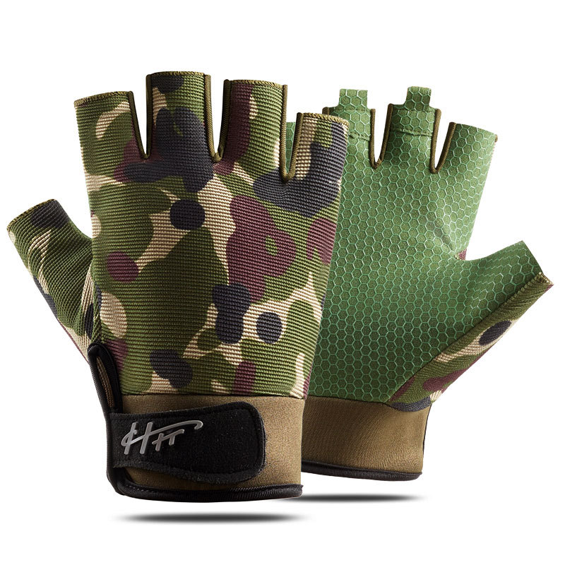 ハーフフィンガー滑り止めフィッシンググローブ,1ペア,通気性 - Spearfishing Glove のレビューと価格