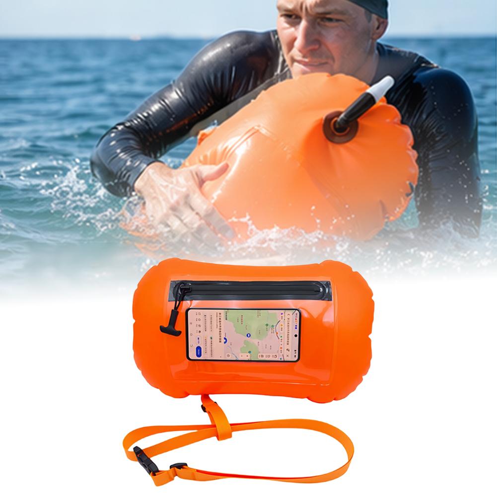 新しいスイムブイ防水ドライバッグ、タッチスクリーン対応スマホ - Swim Buoy Open Water のレビューと価格