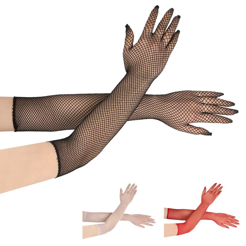 長い高弾性漁網メッシュ薄いコスプレセクシーな透明ステージパフ - Spearfishing Glove のレビューと価格